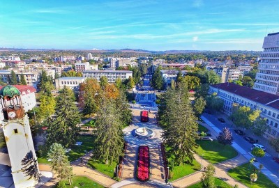 панорамна снимка на гр.Разград