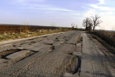 Истинска снимка от компрометирания път Русе - Кубрат