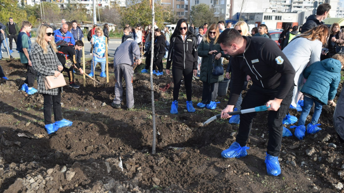 Деца от Бургас засаждат „нова гора“ по проект „РегиониЗаКлимат“