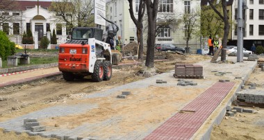 снимка от реконструкция на улична мрежа във Варна